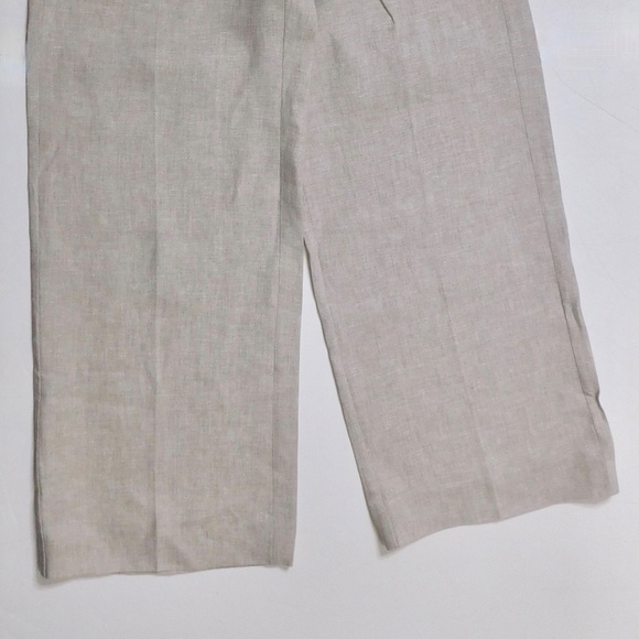 NWT!! J. CREW Wide Leg Essential Pants Flax Linen Pleated Preppy Summer Size 10 - Picture 5 of 16